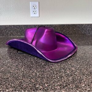 Flashy, Blinky Lights Shiny Light Up Purple Cowboy Hat